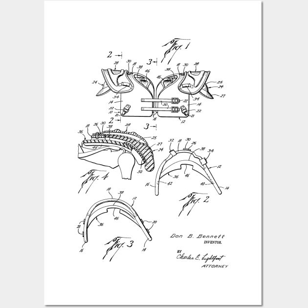 Football Shoulder Pad Cushion Vintage Patent Hand Drawing Wall Art by TheYoungDesigns